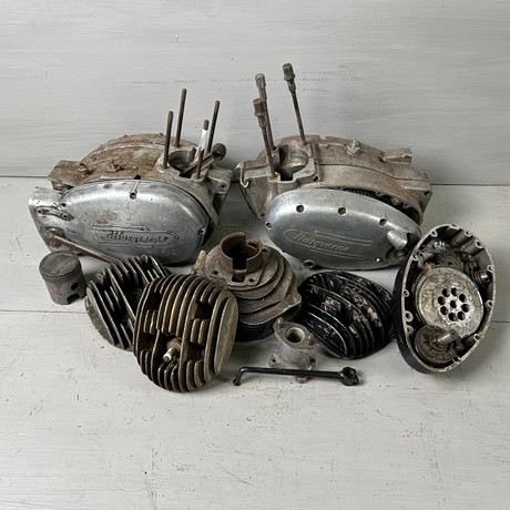 HUSQVARNA, motordelar, Silverpil, 1950/60-tal, Sverige.