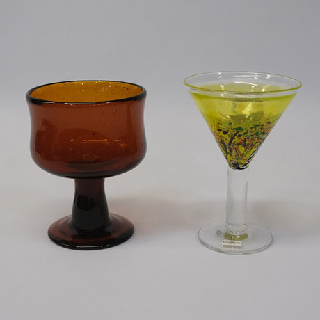 TWO GLASS OBJECTS, UPLAND AND RAMPART. Glass - Art glass - Auctionet