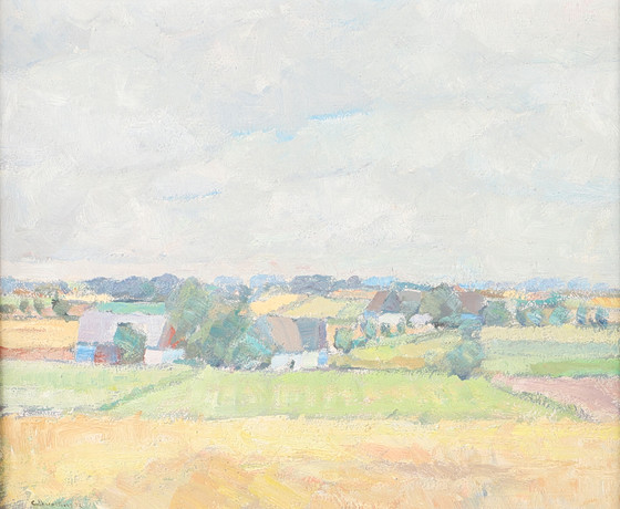 CARL BERNDTSSON. Scanian landscape, oil on panel, signed C. Berndtsson ...