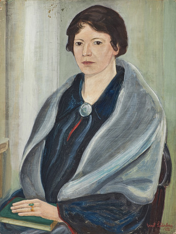 ERNST SÖDERBERG (1889-1967). Porträtt Edit, olja på pannå, signerad och