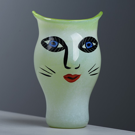 Kosta Boda - Cleopatra Vase Clear Black Snake - Crystal of Sweden