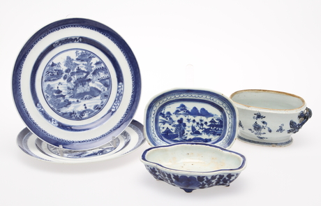 PARTI PORSLIN, 5 st, Kina, 17001800-tal.