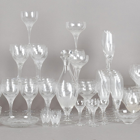 BJØRN WIINBLAD. Rosenthal Studio Line 'Lotus' glasset, 133 delar. Glas ...