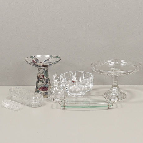 GLASS OBJECTS 7 pieces. Glass - Other - Auctionet