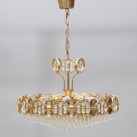 LJUSKRONA, glas, 1900 talets andra hälft. Belysning & Lampor ...