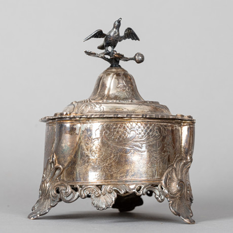 ZAANLANDSE ZILVERSMEDERIJE. Rococo style tobacco box, Haarlem 6 ...