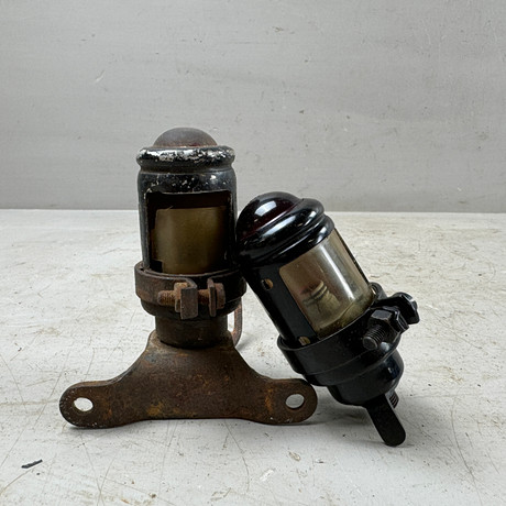 BOSCH och ROBO, baklyktor, 2 st, Tyskland/Sverige, 1930/40-tal.