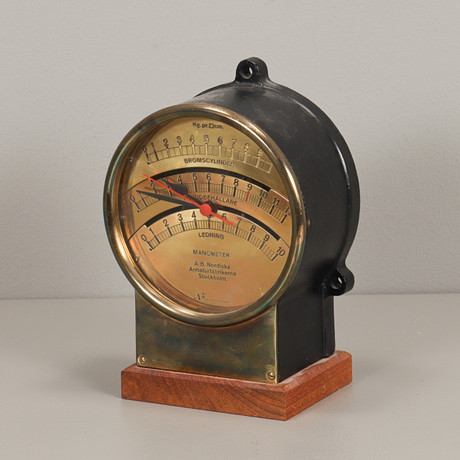 MANOMETER From train locomotives, A-B Nordiska Armaturfabrikarna ...