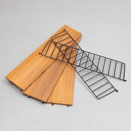 STRING SHELF, teak, BFB shelf, labeled, String Designed, 1950's ...