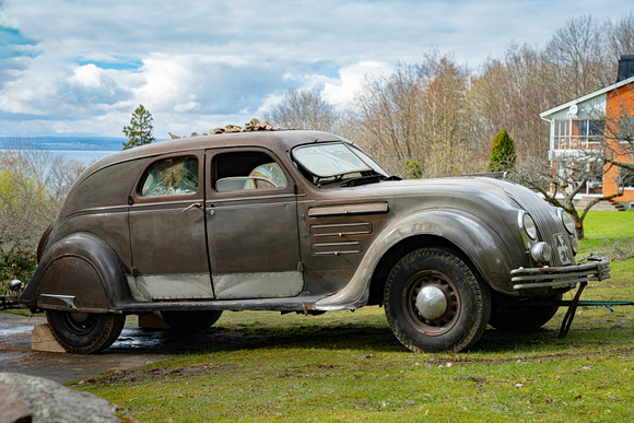 CHRYSLER IMPERIAL AIRFLOW, renoveringsobjekt, årsmodell 1934, USA.