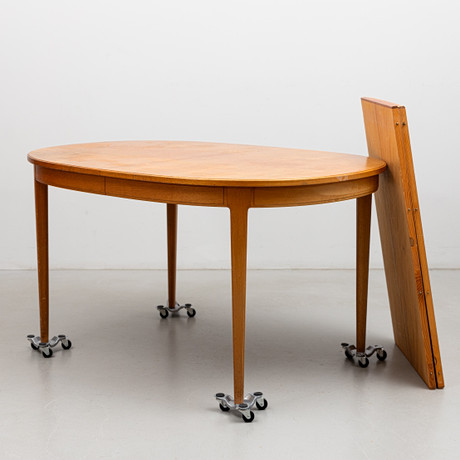 CARL MALMSTEN. dining table with two inserts, Herrgården, mahogany ...