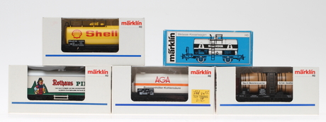 MÄRKLIN 5 vagnar 2109A, 4432, 4682, 44512, 4442 i originalkartonger.