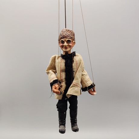 MARIONETTE CZECH PUPPET THEATER HAND-CARVED FROM WOOD AND PLASTER IN ...