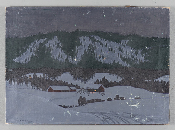 OLOF THUNMAN. Olja på duk, signerad -20. Konst - Måleri - Auctionet