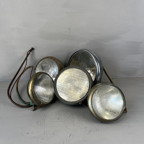 BOSCH, strålkastare, ett par samt 3 singel, 1930-1950-tal, Tyskland.