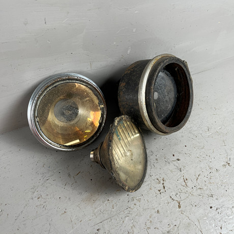 BOSCH, delar till framlykta, sk "liten Sillburk", modell TS-100, 1928-1931.