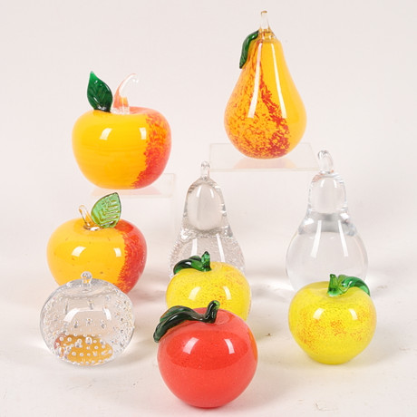 sculptures-9-pieces-fruits-glass-incl-scancrystal-glass-art