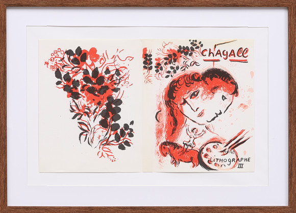 MARC CHAGALL. “Couverture”, cover of Chagall Lithographe III, 1969. Art ...