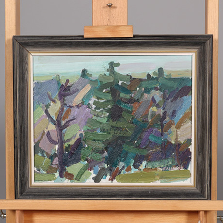 ARNE FALLBERG. OIL ON CANVAS, signed. Art - Paintings - Auctionet