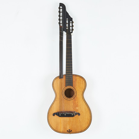 LUTA with two necks, 5+6 stringed, 1800/20th century, labeled C.G ...