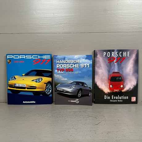 PORSCHE 911,litteratur, 3 delar, 1990-2000-talet, Tyskland.