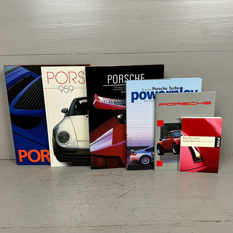PORSCHE, parti litteratur, 6 delar, 1990-00-tal, Tyskland.