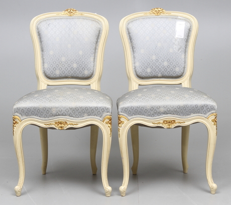 STOLAR, 1 par, rokokostil, 1900-tal.