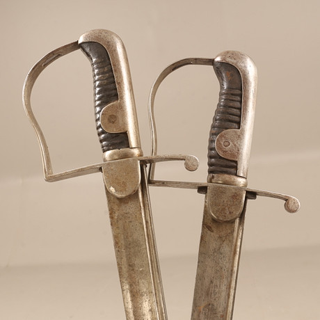 Two wooden sables, m/1831 for the artillery, Sweden, 19th century ...