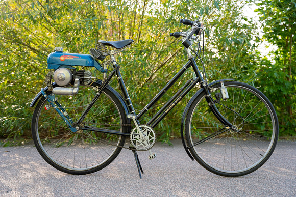 MINI-MOTOR/TROJAN, trampcykel med påhängsmotor, 1952.