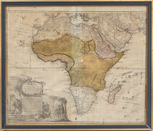MAP of “Africa” ,1737. Books, Maps & Manuscripts - Maps - Auctionet