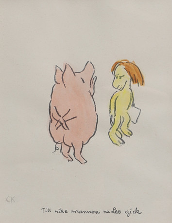 CARL KYLBERG. handkolorerad litografi, förlaga till boken 