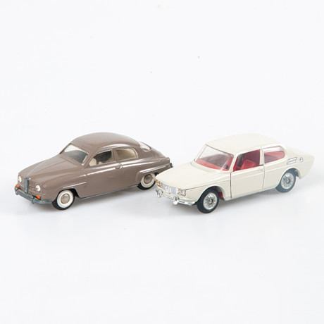 Miniature TEKNO 1/43 - Saab 99 Bleue - Voiture De Collection Métal, Occasion