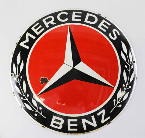 EMALJSKYLT, Mercedes Benz, Emaillierwerk, G.Dichanz, Berlin.