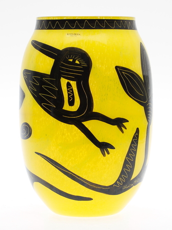 VAS, glas, Ulrica Hydman-Vallien, Kosta Boda, sign.