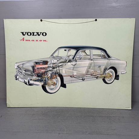 VOLVO AMAZON, skol plansch, 1950/60-tal.