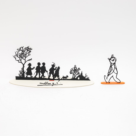 Sculpture Métal Tintin Lampadaire - Hergé/Moulinsart 2016 - Boîte Et Certificat