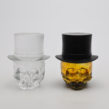 LUDVIG LÖFGREN. SKULPTURER, glas, 2 st "Still Life Blood", Kosta Boda, signerad.