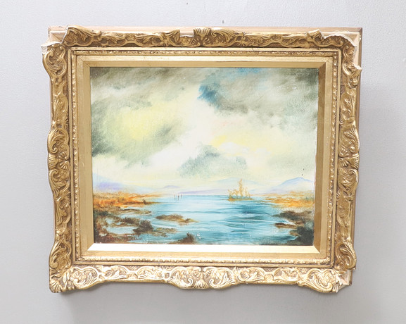 LARS BOËTHIUS. Landscape, oil on panel, signed. Art - Paintings - Auctionet