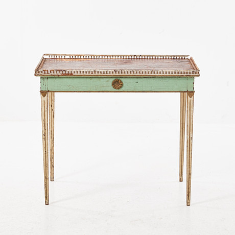 TABLE with lattice edge, late Gustavian, painted. Furniture - Tables ...