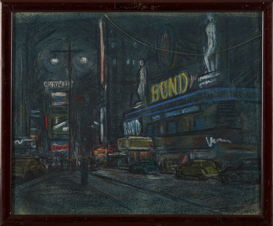 STIG RYDÉN (Sweden/USA 1902-1992) Times square New York City. Mixed ...