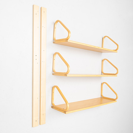 ALVAR AALTO. Bokhylla, modell 112B-3, fanérad i björk, Artek, Finland ...