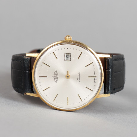 WRISTWATCH Perfecta, case in 18k gold, quartz. Clocks & Watches ...