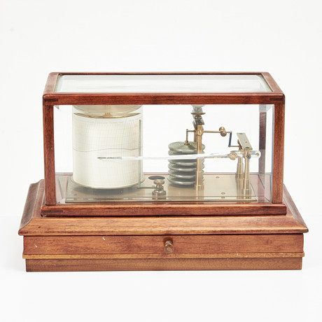 A 20th-century barograph in glass display. Miscellaneous - Technica ...