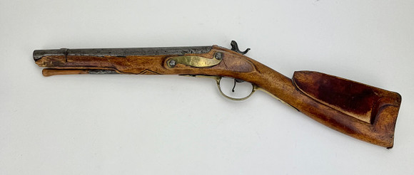 A PISTOL/RIFLE, clasp, indistinctly stamped, 19th century. Weapons ...