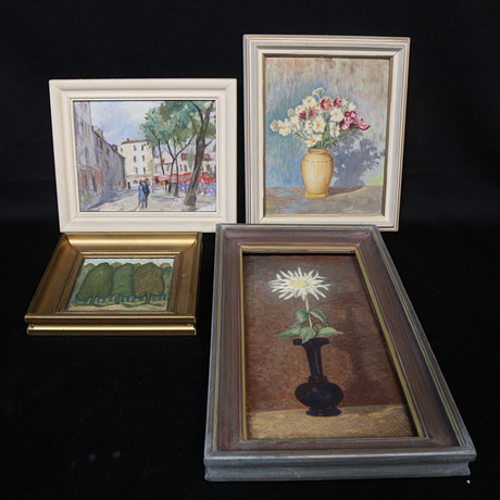 PIERRE SOREL. Flower still life, oil on canvas, signed. Art