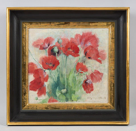 HELENE SCHJERFBECK. Vallmor, (1893), signerad, olja på duk.