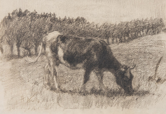 HJALMAR ASP. Comotive, charcoal drawing, signed and dated HA -16. Art ...