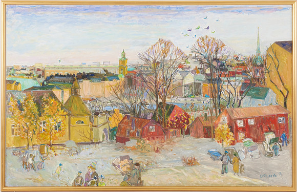 LARS FLORÉN (1899-1979). Stockholmsmotiv, olja på duk, signerad ...