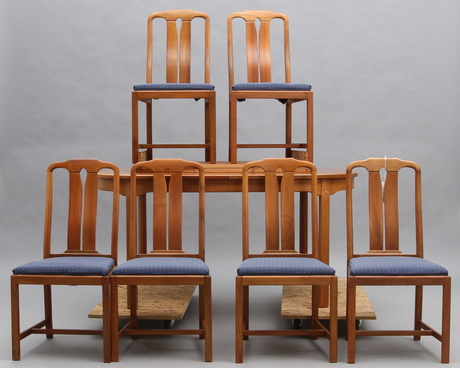CARL MALMSTEN DESIGN. MATGRUPP, 7 delar, Carl Malmsten.
