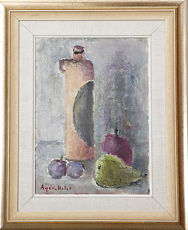 AGDA HOLST. Still life, oil on Board, signed. Art - Paintings - Auctionet